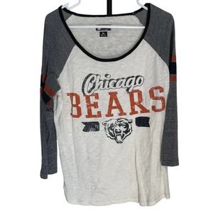 Chicago Bears NFL Women's Emblem 3/4 Sleeve Tee Shirt Size Large